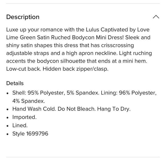 Lulu's Women's XL Captivated by Love Lime Green Satin Ruched Bodycon Mini Dress - Picture 14 of 14